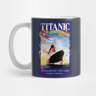 Titanic Poster Retro Ship Vintage Cruise Vessel Mug